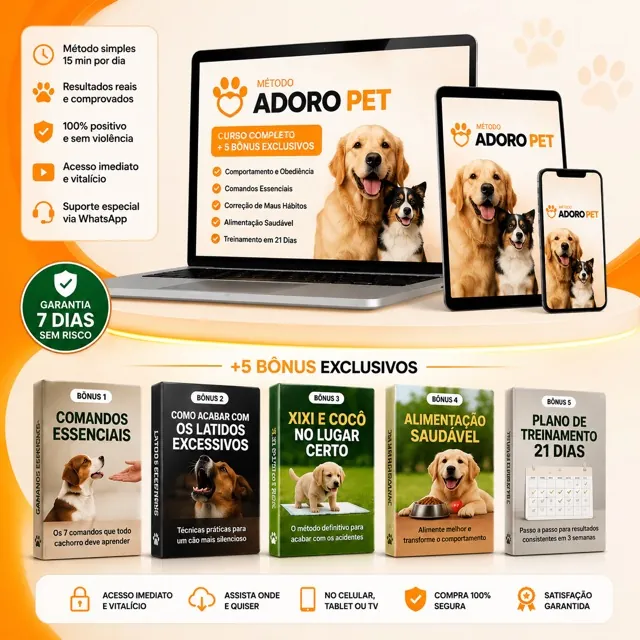 Método Adoro Pet em todos os dispositivos